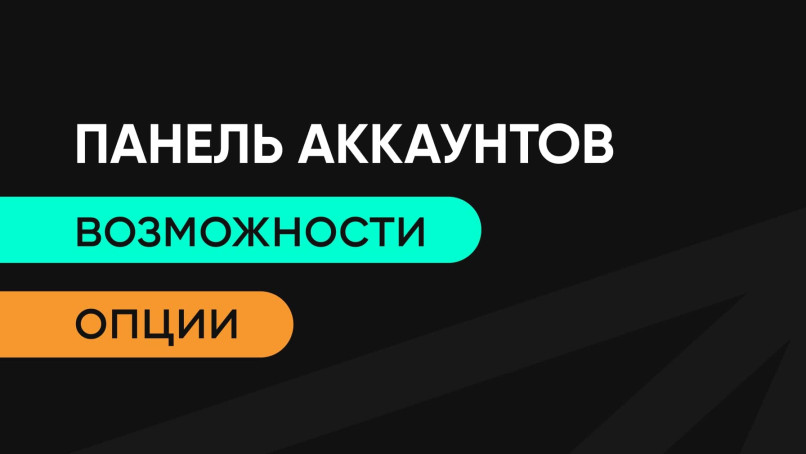 Панель Аккаунтов опции и возможности